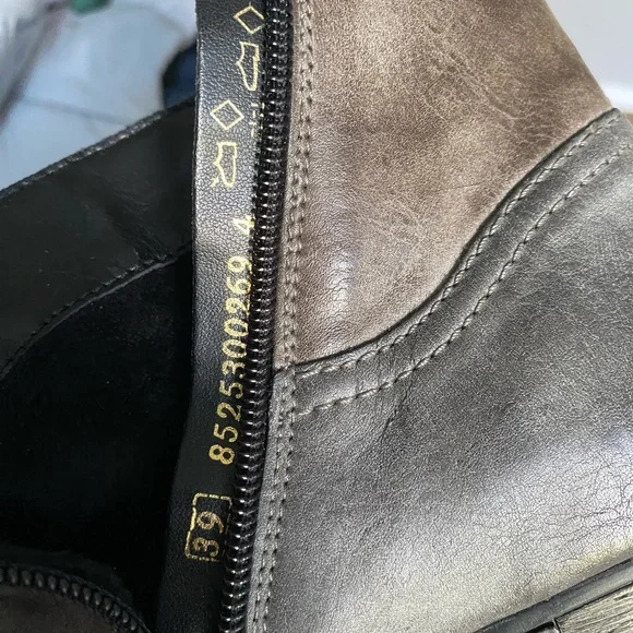 Remonte Gray and Black Ankle Boots 8.5 - Picture 7 of 7
